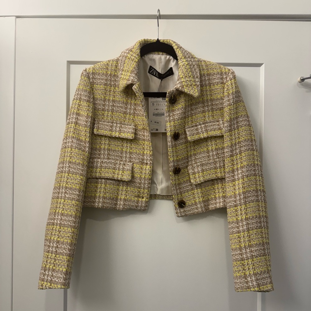 Zara Cropped Tweed Jacket